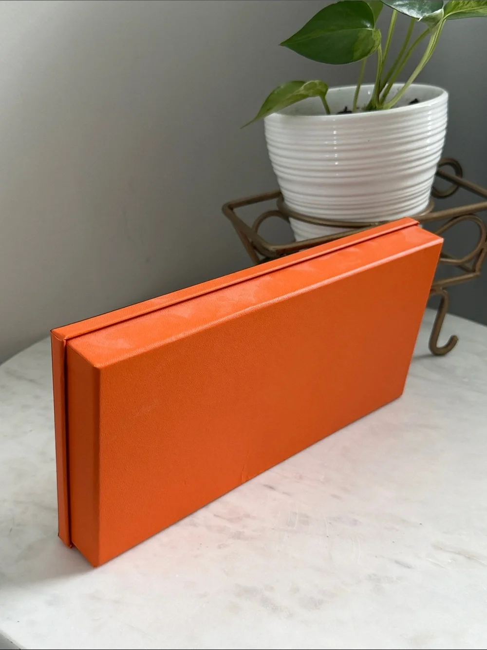 Hermes Orange Box with Black Trim